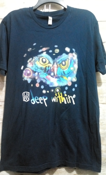 Next level apparel men's Navy blue graphic t-shirt - Picture 1 of 6